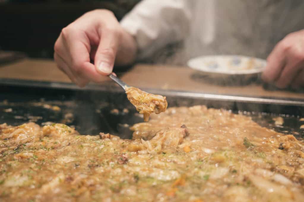 美食日記|東京月島文字燒:もへじ總本店